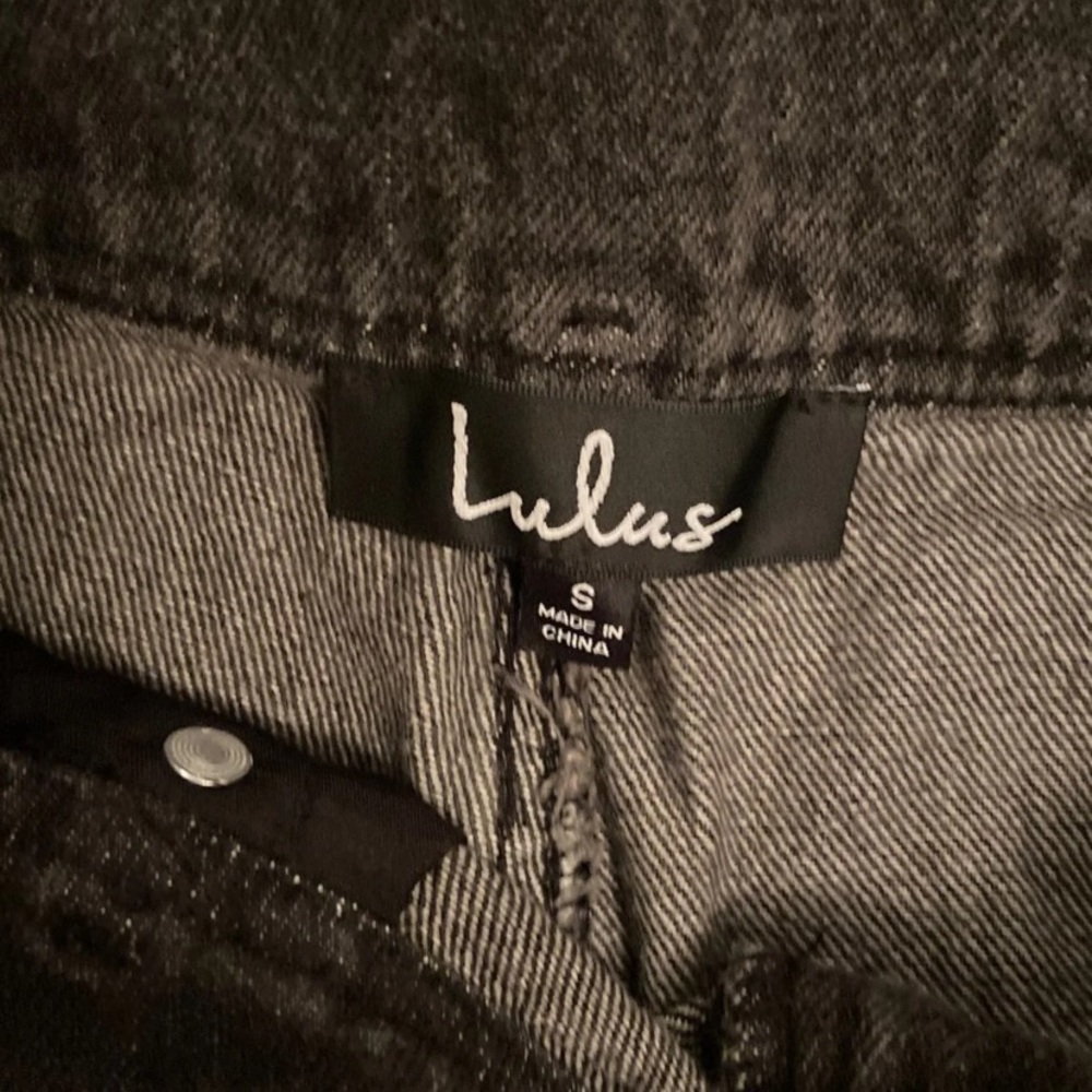 Mickie Grey High Waisted Self Tie Cropped Jeans - Picture 5 of 5